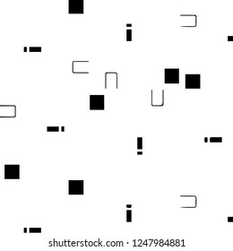 Simple black and white vector illustration. Abstract geometric background pattern