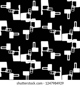 Simple black and white vector illustration. Abstract geometric background pattern