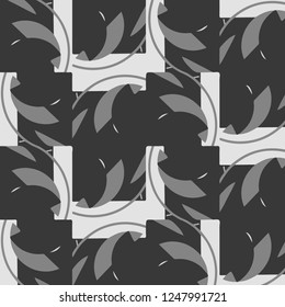 Simple black and white vector illustration. Abstract geometric background pattern