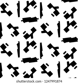 Simple black and white vector illustration. Abstract geometric background pattern
