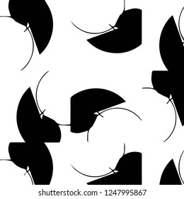 Simple black and white vector illustration. Abstract geometric background pattern