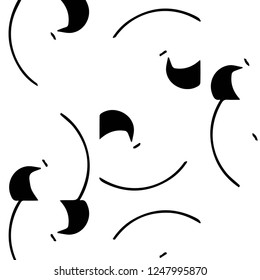 Simple black and white vector illustration. Abstract geometric background pattern