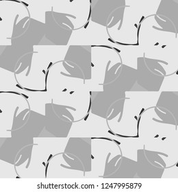 Simple black and white vector illustration. Abstract geometric background pattern