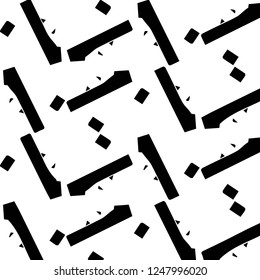Simple black and white vector illustration. Abstract geometric background pattern
