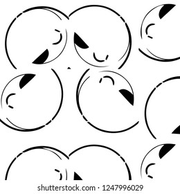 Simple black and white vector illustration. Abstract geometric background pattern