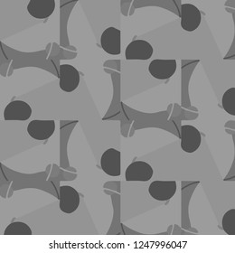Simple black and white vector illustration. Abstract geometric background pattern