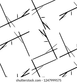 Simple black and white vector illustration. Abstract geometric background pattern