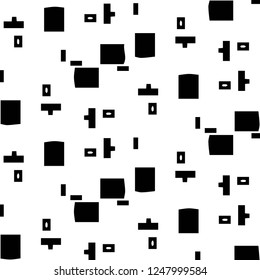 Simple black and white vector illustration. Abstract geometric background pattern