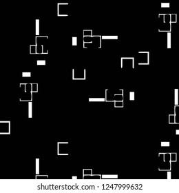 Simple black and white vector illustration. Abstract geometric background pattern