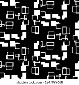 Simple black and white vector illustration. Abstract geometric background pattern