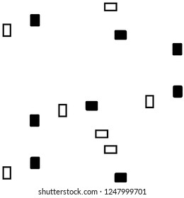 Simple black and white vector illustration. Abstract geometric background pattern