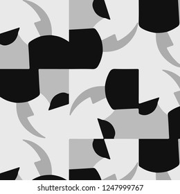 Simple black and white vector illustration. Abstract geometric background pattern
