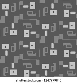 Simple black and white vector illustration. Abstract geometric background pattern