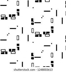 Simple black and white vector illustration. Abstract geometric background pattern