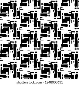 Simple black and white vector illustration. Abstract geometric background pattern