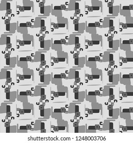 Simple black and white vector illustration. Abstract geometric background pattern