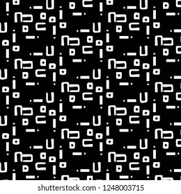 Simple black and white vector illustration. Abstract geometric background pattern