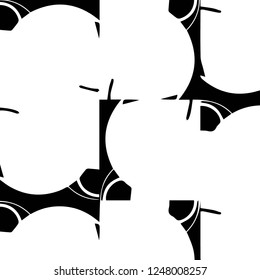 Simple black and white vector illustration. Abstract geometric background pattern