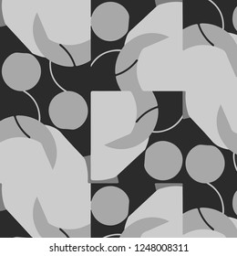 Simple black and white vector illustration. Abstract geometric background pattern