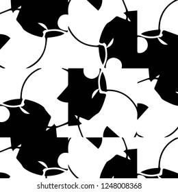 Simple black and white vector illustration. Abstract geometric background pattern
