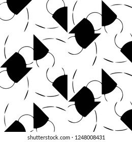 Simple black and white vector illustration. Abstract geometric background pattern