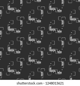 Simple black and white vector illustration. Abstract geometric background pattern
