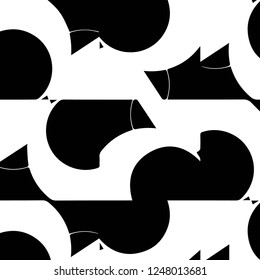 Simple black and white vector illustration. Abstract geometric background pattern