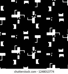 Simple black and white vector illustration. Abstract geometric background pattern