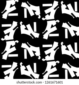 Simple black and white vector illustration. Abstract geometric background pattern