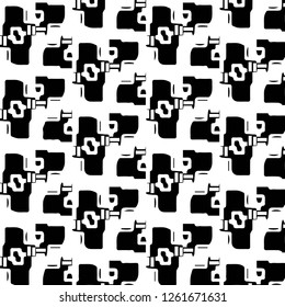 Simple black and white vector illustration. Abstract geometric background pattern
