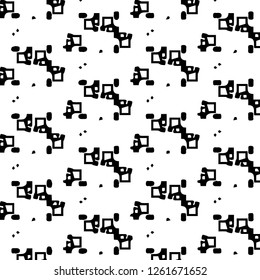Simple black and white vector illustration. Abstract geometric background pattern