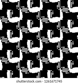 Simple black and white vector illustration. Abstract geometric background pattern