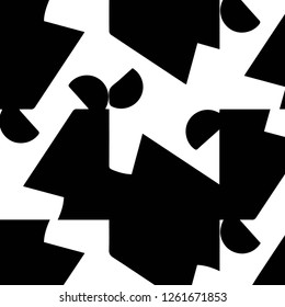 Simple black and white vector illustration. Abstract geometric background pattern