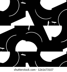 Simple black and white vector illustration. Abstract geometric background pattern