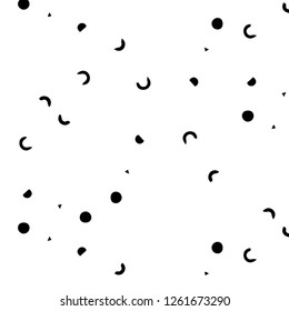 Simple black and white vector illustration. Abstract geometric background pattern