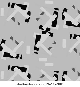 Simple black and white vector illustration. Abstract geometric background pattern