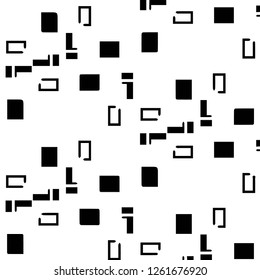 Simple black and white vector illustration. Abstract geometric background pattern
