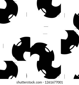 Simple black and white vector illustration. Abstract geometric background pattern