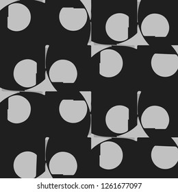 Simple black and white vector illustration. Abstract geometric background pattern