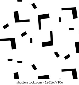 Simple black and white vector illustration. Abstract geometric background pattern