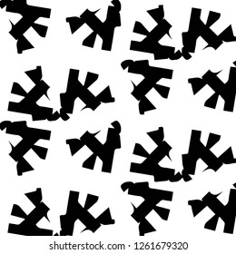 Simple black and white vector illustration. Abstract geometric background pattern