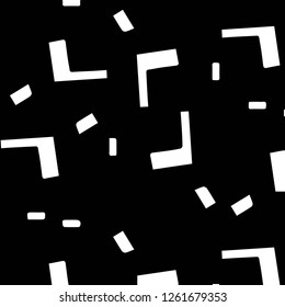 Simple black and white vector illustration. Abstract geometric background pattern