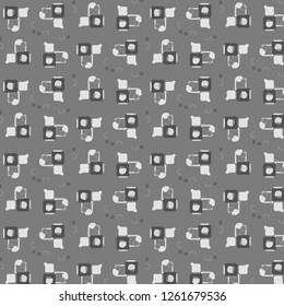 Simple black and white vector illustration. Abstract geometric background pattern