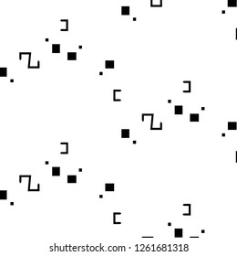 Simple black and white vector illustration. Abstract geometric background pattern