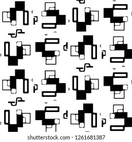 Simple black and white vector illustration. Abstract geometric background pattern