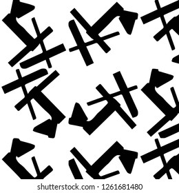Simple black and white vector illustration. Abstract geometric background pattern