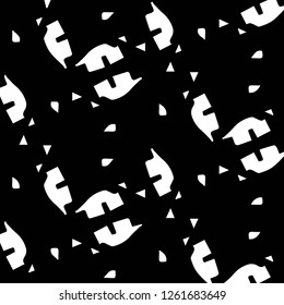 Simple black and white vector illustration. Abstract geometric background pattern