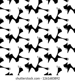 Simple black and white vector illustration. Abstract geometric background pattern