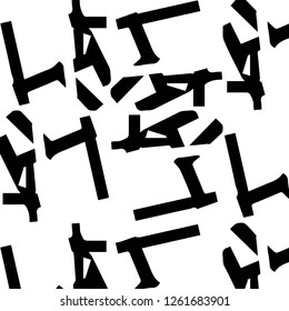 Simple black and white vector illustration. Abstract geometric background pattern