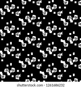 Simple black and white vector illustration. Abstract geometric background pattern